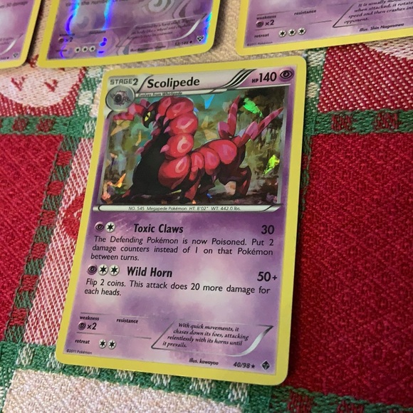 Pokemon TCG Venipede/Whirlipede/Scolipede Bundle (13 Cards) - Picture 6 of 16